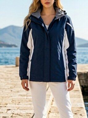 Henri Lloyd windbreaker jacket Medium blue cream